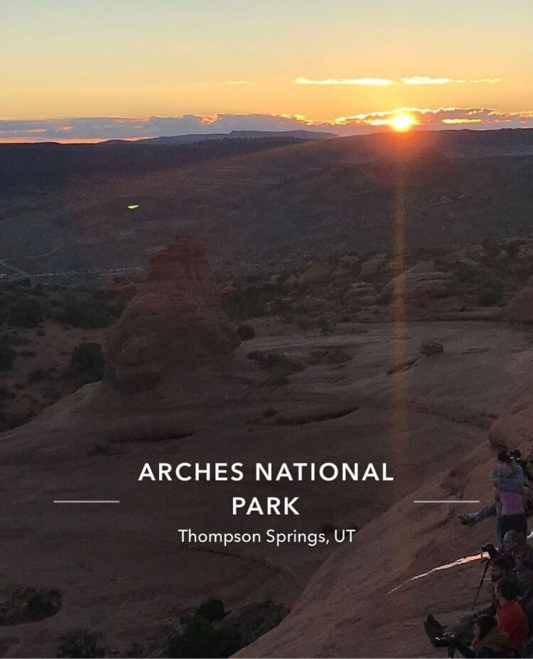 arches national park sunset